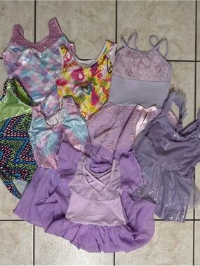Lot of 7 Girls Size 4/5 Dance/Gymnastics Leotards